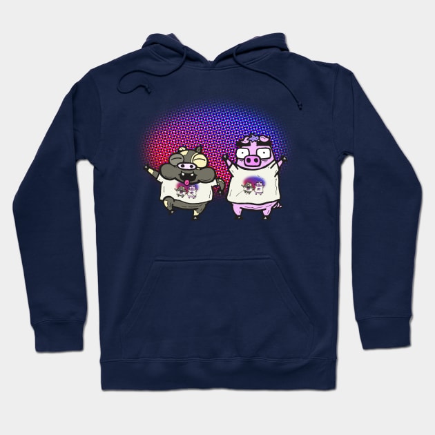 Cash Grab Pigs Wear Shirts Of Shirts! Hoodie by calavara